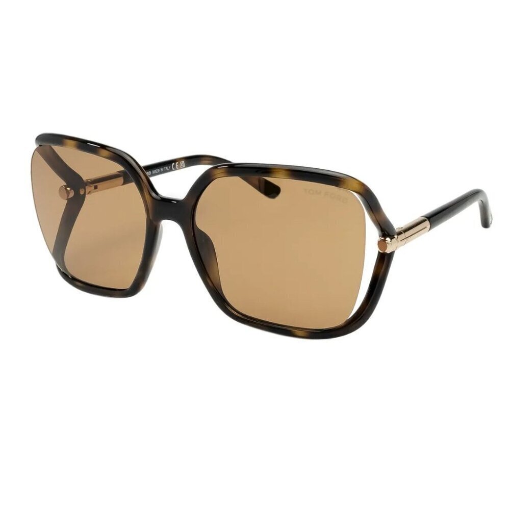 NWT Tom Ford FT1089 Havana Square 60mm Sunglasses - Picture 2 of 8